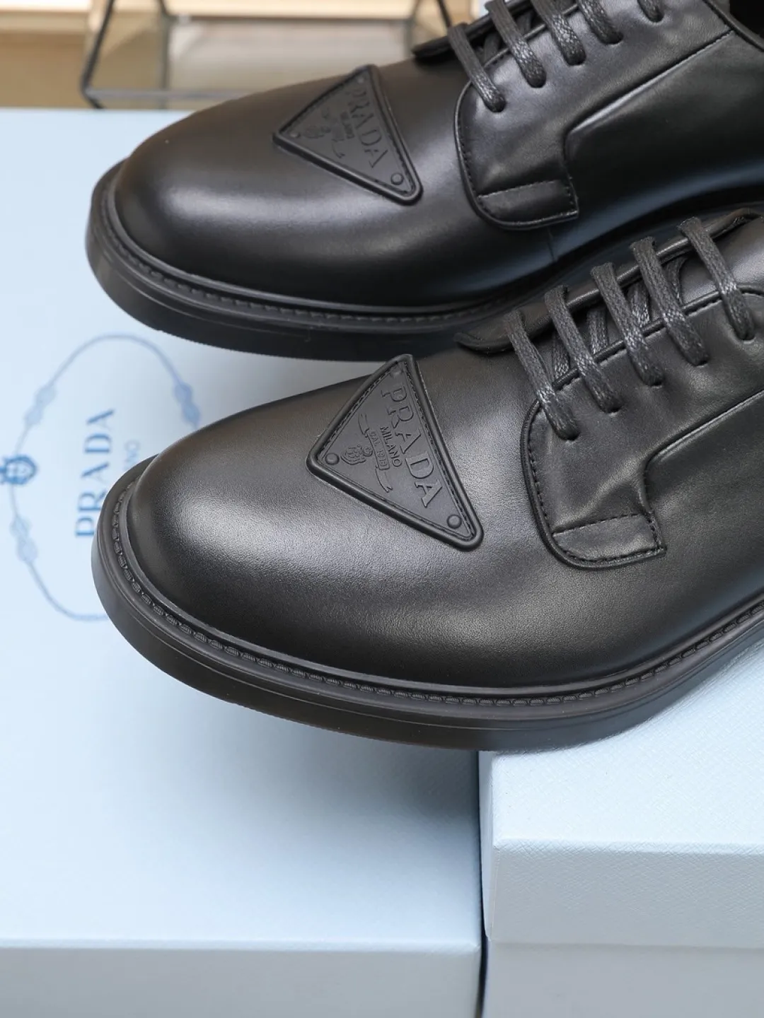 P640💰🔥《PRADA》👏Latest • High-end top brand luxury ~ purchasing agency, top quality. New fashionable business men's shoes🔜The uppers are made of original open-edge beaded cowhide➕cowhide·lining, with fine workmanship. The original stylish and soft combination wear-resistant and non-slip outsole is light and comfortable on the feet. The real thing looks better in real life. Size: 38/45